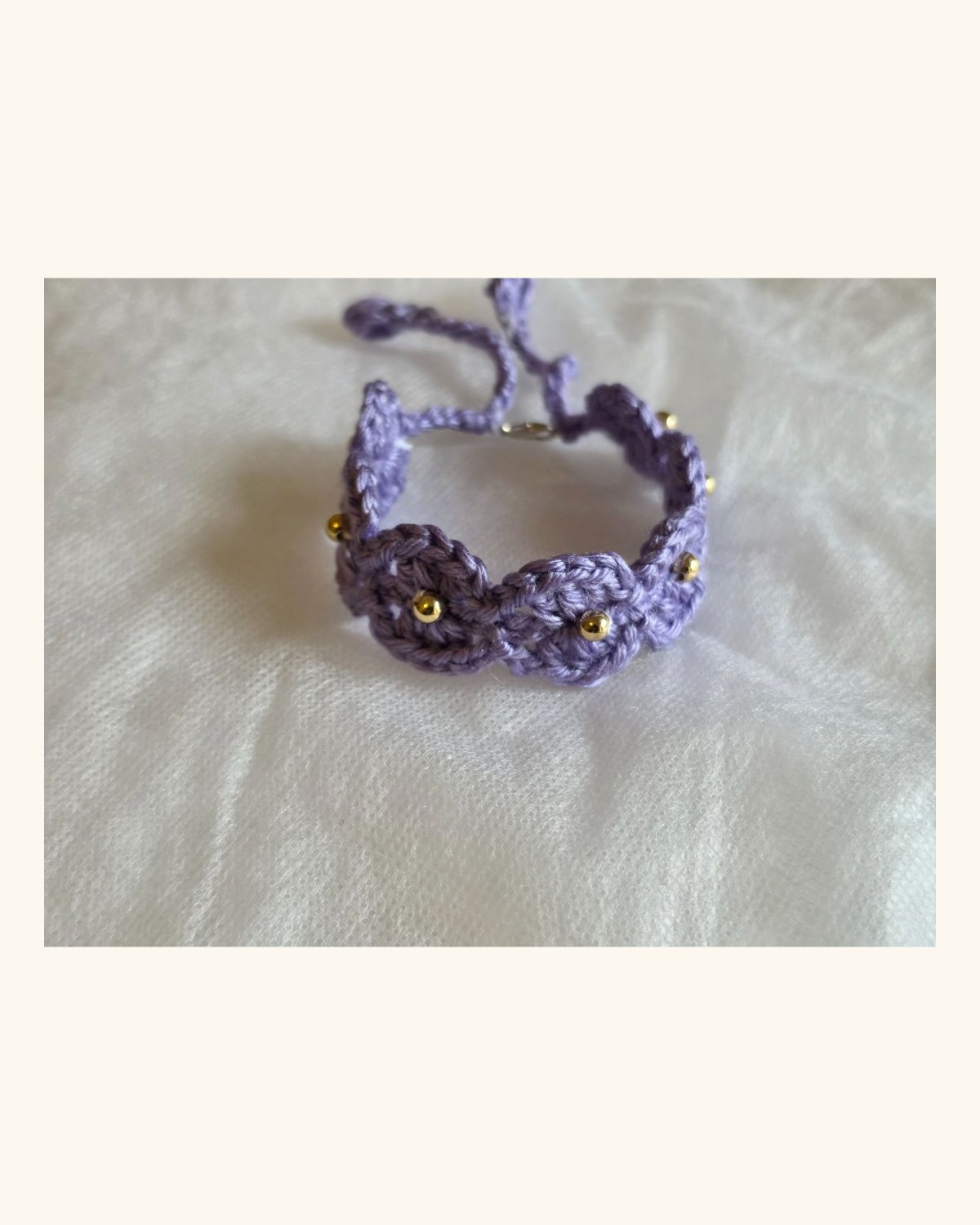 Lavender floral bracelet
